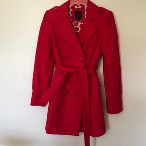 Red Belted Jacket- lighterweight The Limited
